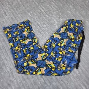 Marvel Mens Blue X-Men Wolverine Knit Sleep Pants Lounge Pants Pajama Bottoms M